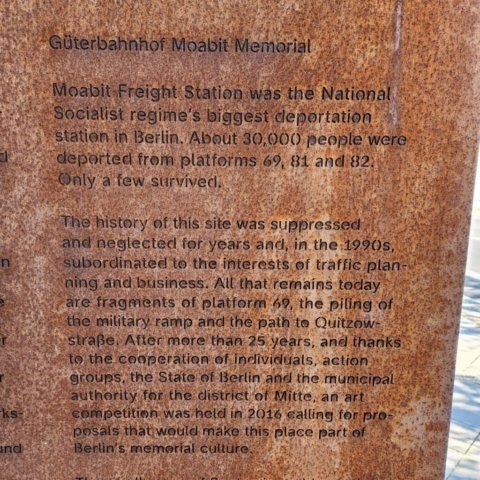 Gedenkstätte Güterbahnhof Moabit
