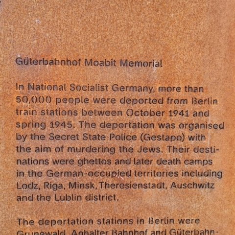 Gedenkstätte Güterbahnhof Moabit