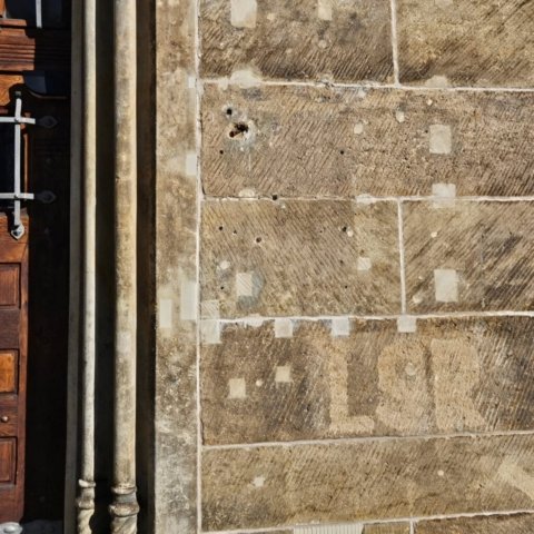 bullet holes on Bautzen's Courthouse